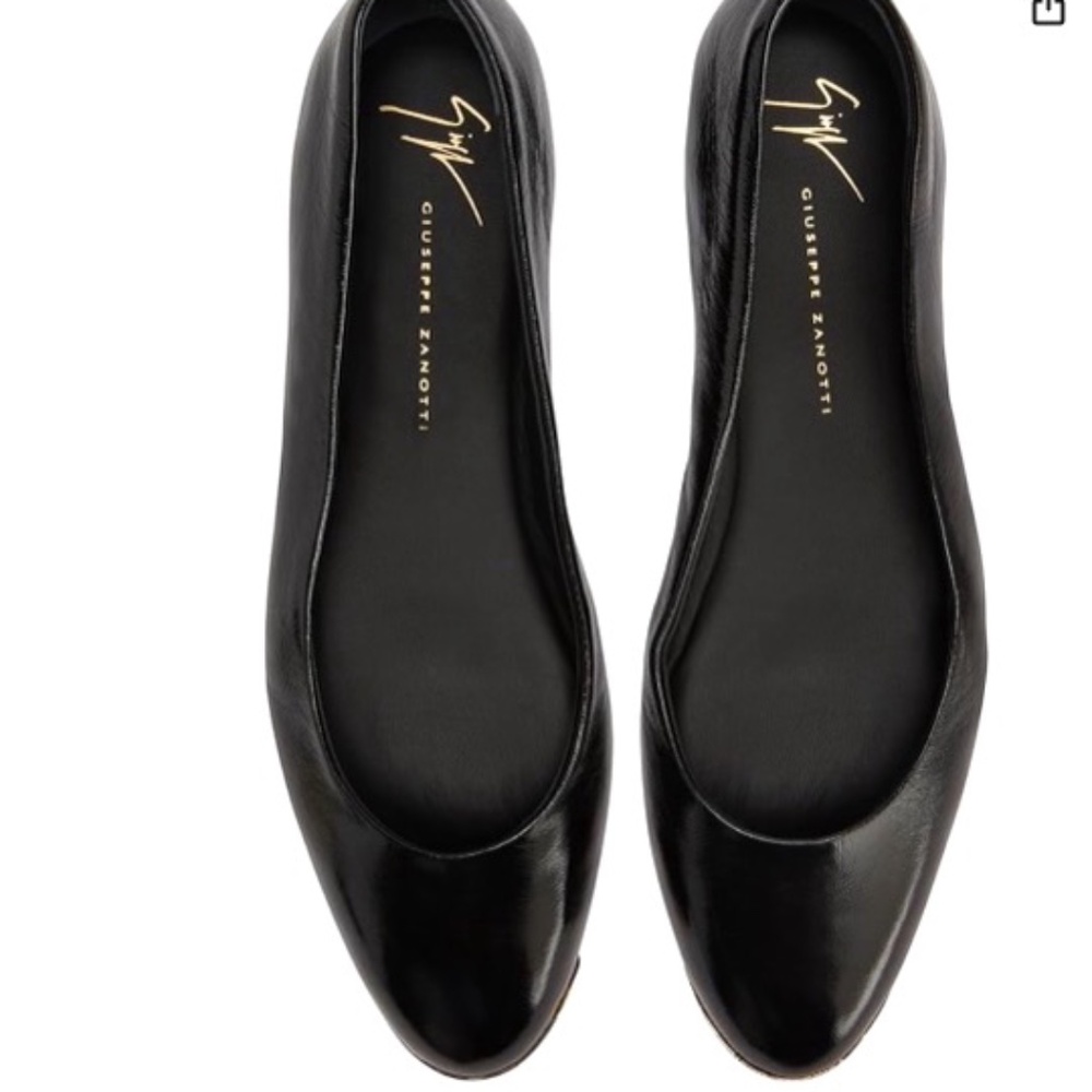 **SOLD** Giuseppe Zanotti | Amur 2.0 Black Patent Leather Flats Wmn’s Sz 40.5
